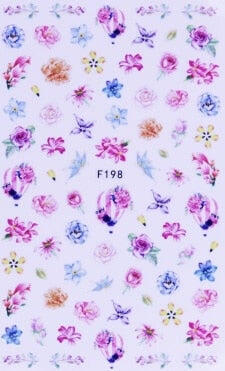 STICKER - DELICATE FLOWERS WITH BALLON - F198