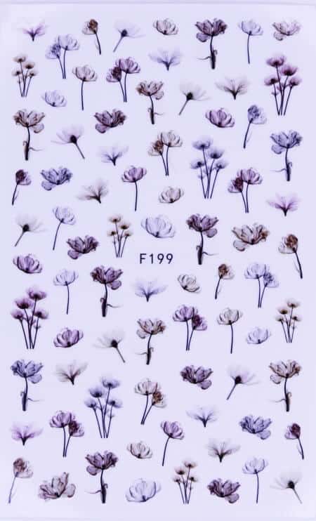 STICKER - TALL DELICATE FLOWERS - F199