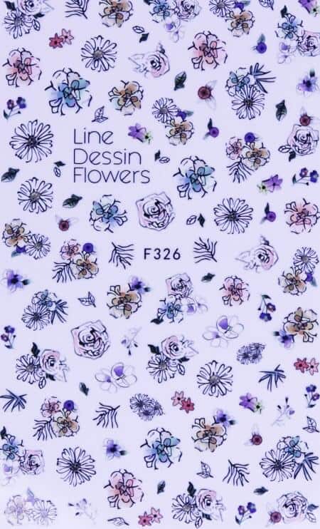 STICKER - DELICATE FLOWERS - F326