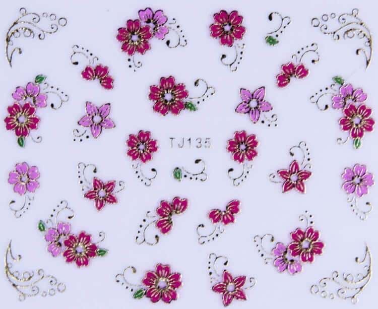 STICKER - APPLE /CHERRY BLOSSOMS - PINK - TJ135
