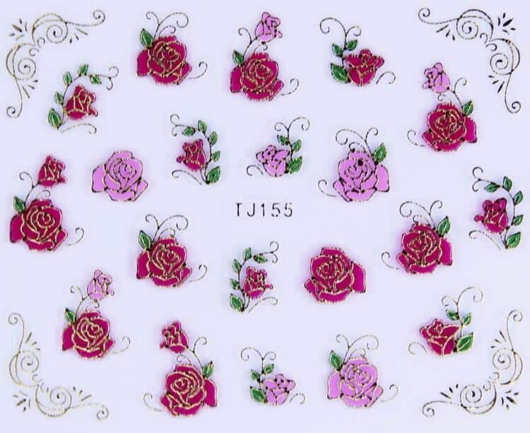STICKER - ROSE - PINK - TJ155