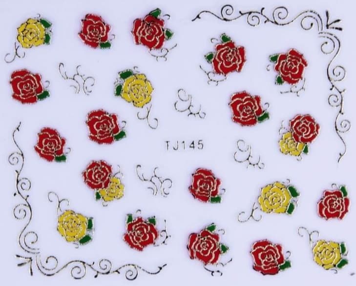 STICKER - ROSE - RED ORANGE - TJ145