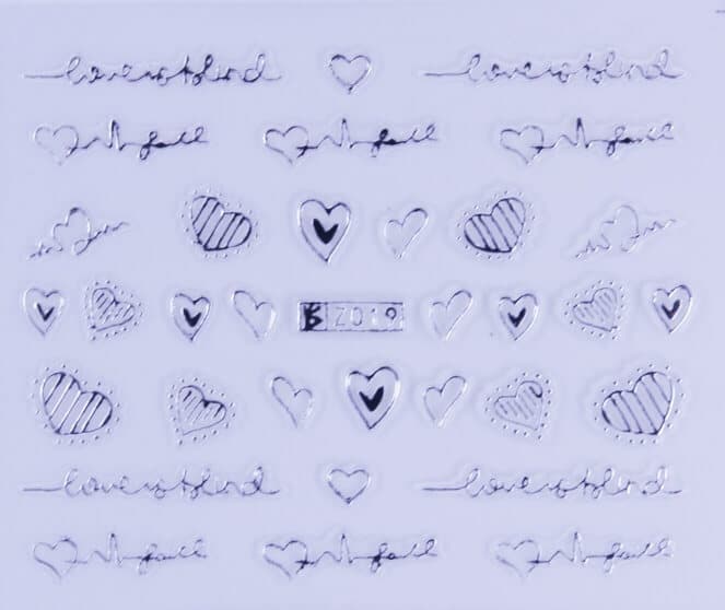 STICKER - LOVE IS BLIND - SILVER - Z019S