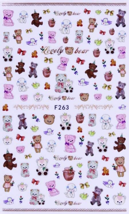 STICKER - LOVELY TEDDY BEAR - F263