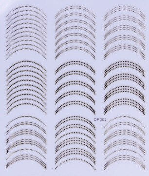 STICKER - FRENCH STRIPES GOLD PEARLS - DP302