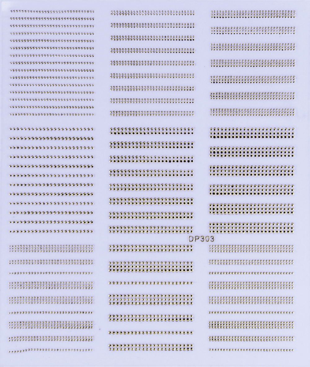 STICKER - STRAIGHT STRIPES GOLD PEARLS - DP303