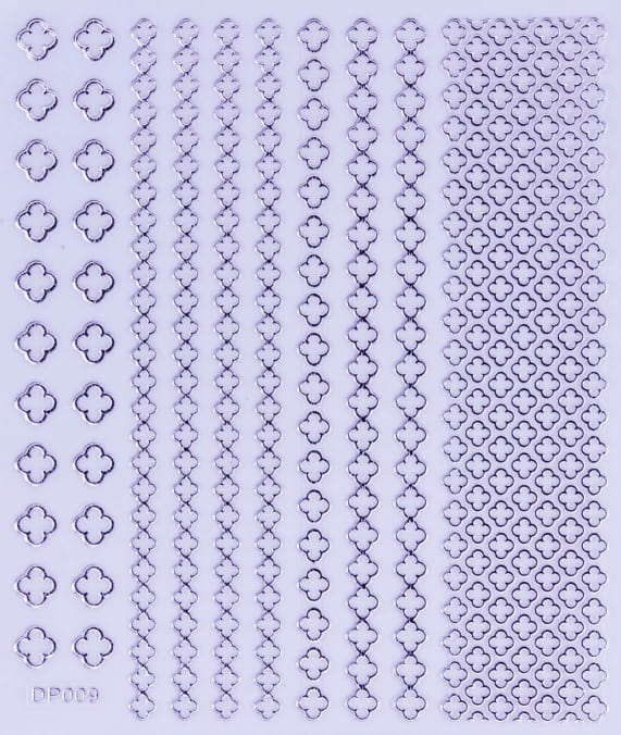 STICKER - CROSS SILVER - DP09S