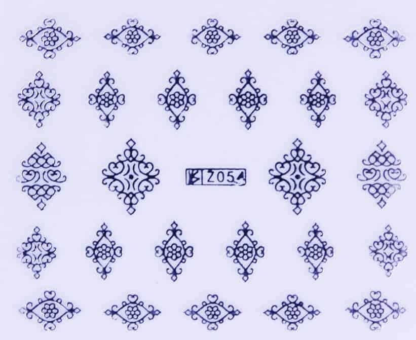 STICKER - ORNAMENT SILVER - Z054S