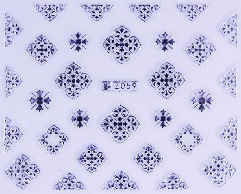 STICKER - ORNAMENT 2 SILVER - Z059S