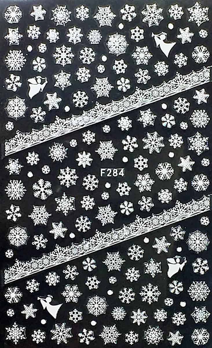 STICKER - CHRISTMAS SNOW FLAKE / ANGEL - F284