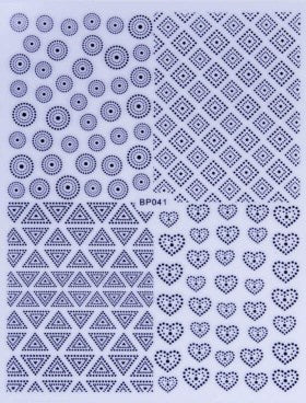STAMPING STICKER - FORMS BLACK - BP041B