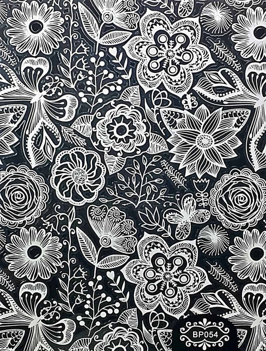 ETIQUETA ESTAMPADA - JARDÍN ENREDADO BLANCO - BP054W