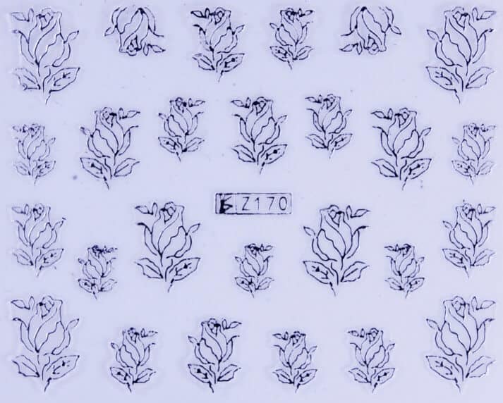 VITRAL STICKER - ELEGANT ROSE - SILVER - Z170S