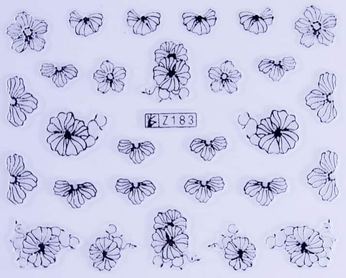 VITRAL STICKER - DELICATE FLOWER2 - SILVER - Z183S