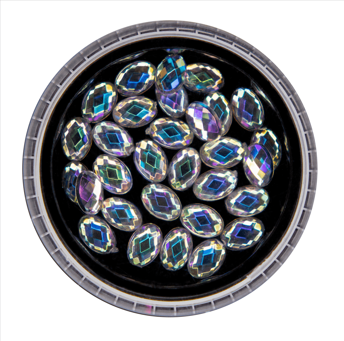 PIEDRAS DECORATIVAS - CRISTAL OVALADO ARCOÍRIS N.° 4 - DPD4