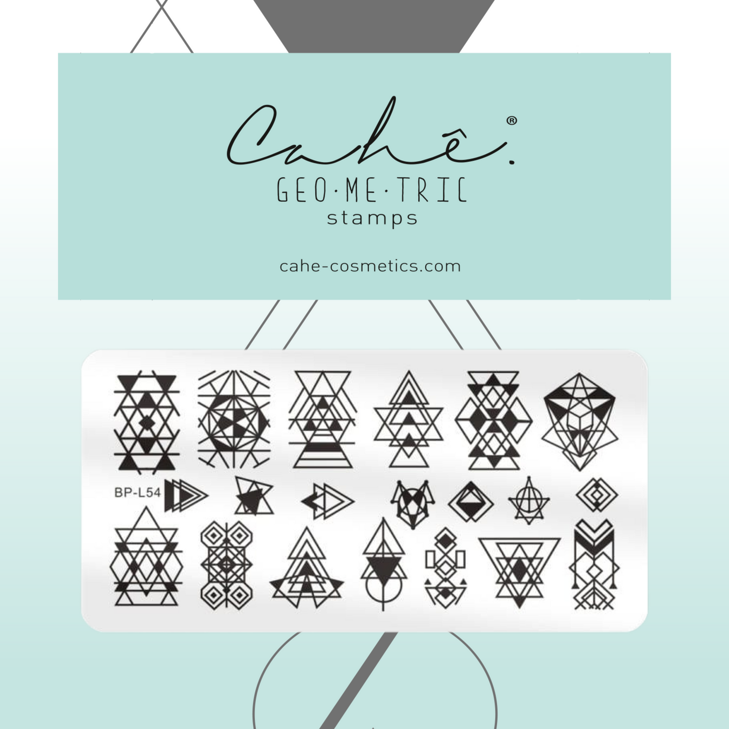 PLACA CARIMBO 4 - GEOMETRIC - PC4 (12x6cm) - PC4