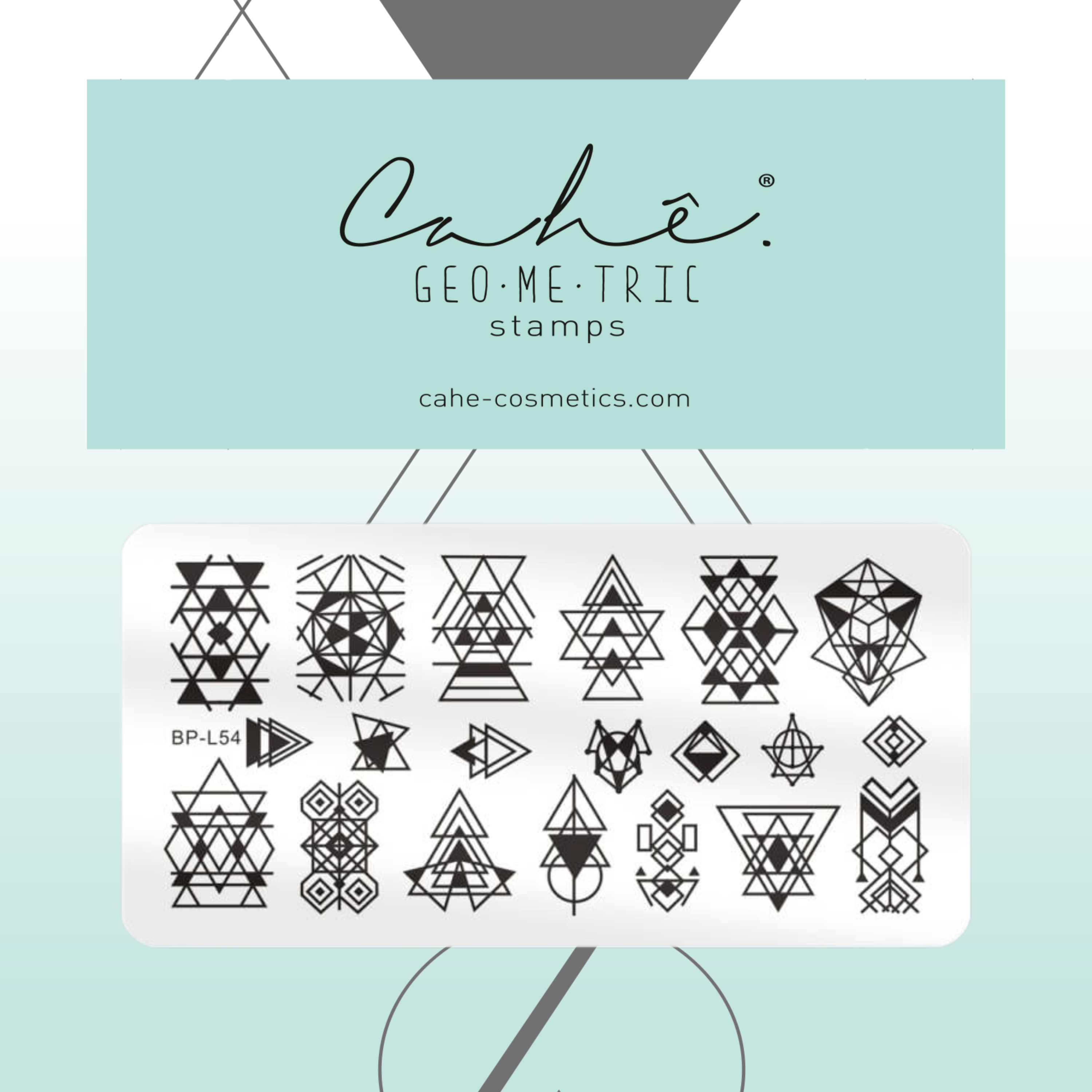 PLACA CARIMBO 4 - GEOMETRIC - PC4 (12x6cm) - PC4