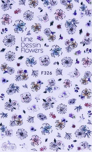 PEGATINA - FLORES DELICADAS - F326