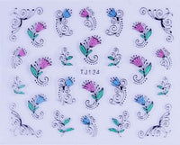 STICKER - CAMPANULES BLUE / PINK - TJ134