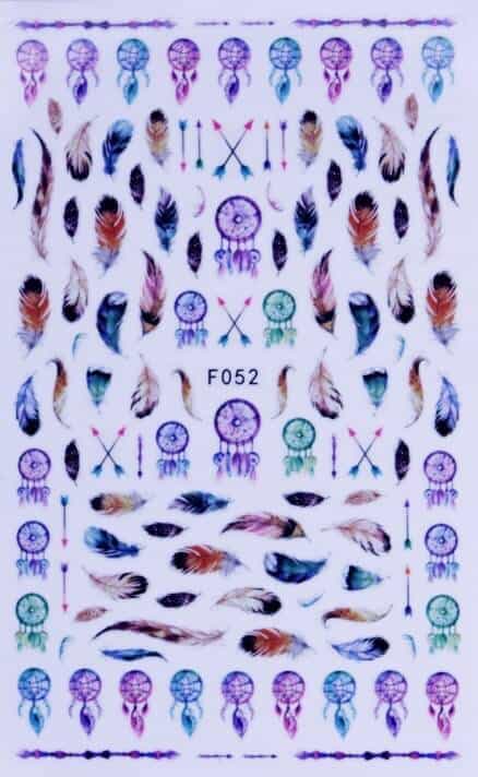 STICKERS - DREAM CATCHER FEATHERS 2 - F052