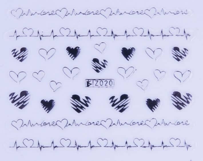 STICKER - HEART BEAT - SILVER - Z020S