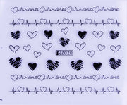 PEGATINA - LATIDO DEL CORAZÓN - NEGRO - Z020B