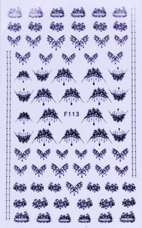 STICKER - CHARMING NAILS BLACK - F113