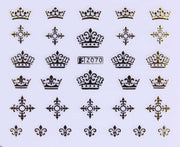 PEGATINA - CORONA DE LA REINA DORADA - Z070G