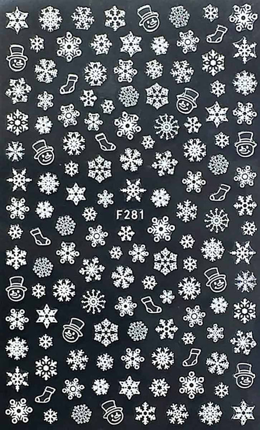 STICKER - CHRISTMAS SNOW FLAKE - F282