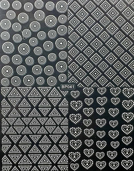 STAMPING STICKER - FORMS WHITE - BP041W