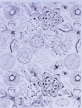 STAMPING STICKER - GARDEN TANGLE SILVER - BP054S