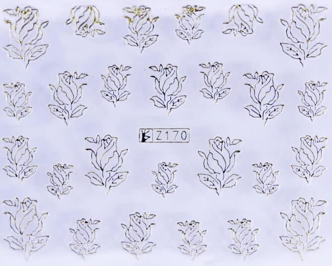 VITRAL STICKER - ELEGANT ROSE - GOLD - Z170G