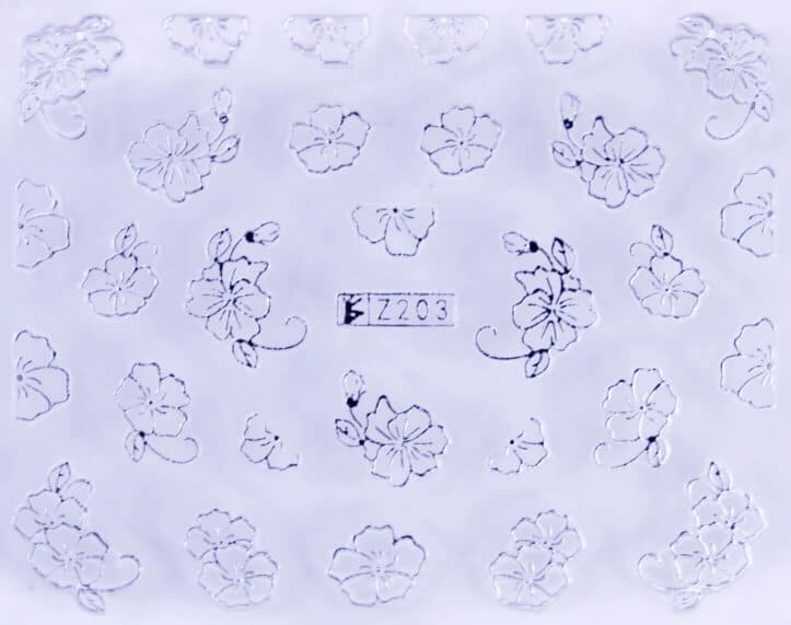 VITRAL STICKER - DELICATE FLOWER SILVER - Z203S