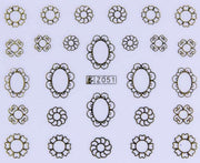 VITRAL STICKER - FLOWER FRAME GOLD - Z051G