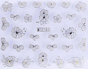 Pegatina para vitral - FLOR DELICADA 2 - DORADA - Z183G
