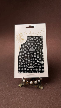 OFERTA STICKER - CHRISTMAS SNOW FLAKE / MERRY CHRISTMAS - F283
