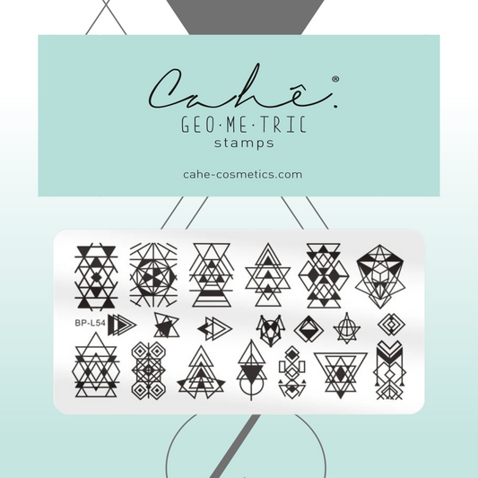 PLACA CARIMBO 4 - GEOMETRIC - PC4 (12x6cm) - PC4